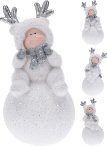 Статуэтка ребенок на снежном коме, размер 13x12x23 см