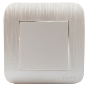 Выключатель LUXAR Deco 1-клавишный белый с рифленой рамкой 250В 10А (10.001.01)