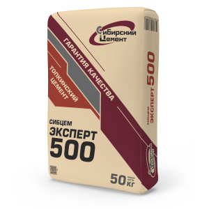 Цемент Сибцем Эксперт 500 (Цем I 42,5Б) 50 кг
