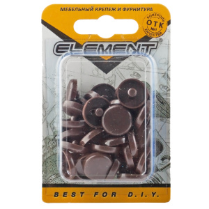 Заглушки для рамного дюбеля ELEMENT, темно-коричневые (35шт)