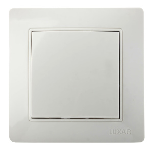 Выключатель LUXAR Novo 1-клавишный белый, 250В 10А (02.001.01)