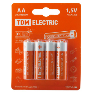 Батарейка TDM LR6 AA Alkaline 1,5V BP-4