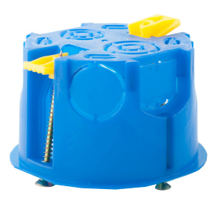 Коробка установочная TDM СП D68х45мм, саморезы, пл. лапки, синяя, IP20