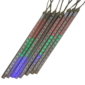 Электрогирлянда LED разноцветный свет, Тающие сосульки, 8х30см, с эффектом падающей капли, для улицы