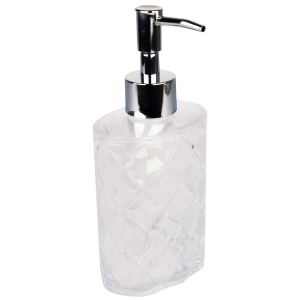 Дозатор для жидкого мыла АКВАЛИНИЯ, Хрусталь прозрачный, пластик (S0115CA-LD)