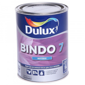 Краска в/д Dulux PROF BINDO 7 интерьерная, матовая BW (1л)