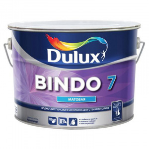 Краска в/д Dulux PROF BINDO 7 интерьерная, матовая BW (9л)
