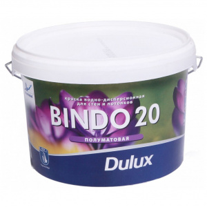 Краска в/д Dulux PROF BINDO 20 интерьерная, полуматовая BW (2,5л)