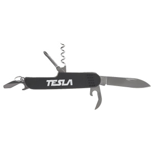 Нож перочинный TESLA KM-02, со штопором, нержавеющая сталь, полимерная рукоятка