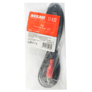 Шнур REXANT 3.5мм штекер стерео - 2 RCA (17-4202) 1.5м.