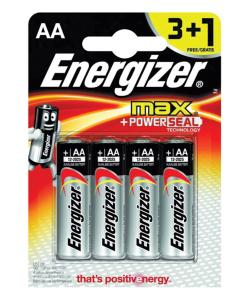 Батарейка щелочная ENERGIZER LR6 (AA) ENR MAX E91 BP 3+1