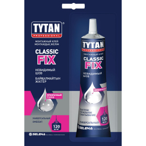 Клей монтажный TYTAN Professional Classic Fix прозрачный, в шоу-боксе (100мл)