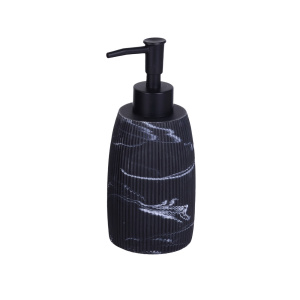 Дозатор для жидкого мыла RAINDROPS Агат, керамика, с полимер. покрытием, черный (BPO-1104A)