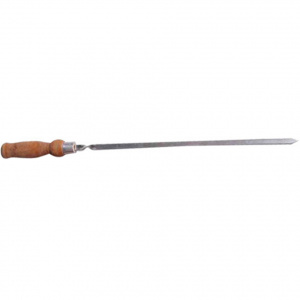 Шампур с деревянной ручкой 760х15х3 сталь 3 мм