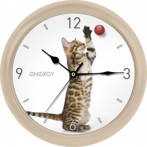 Часы настенные Energy кот ЕС-113 кварцевые