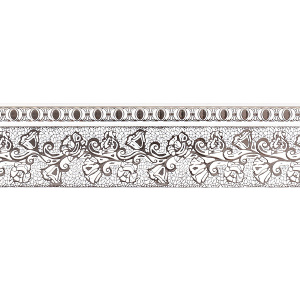 Шина потолочная с планкой Magellan Кружево 3-рядная 1,6м серебро, белый