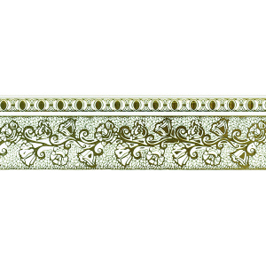 Шина потолочная с планкой Magellan Кружево 3-рядная 1,6м золото, белый