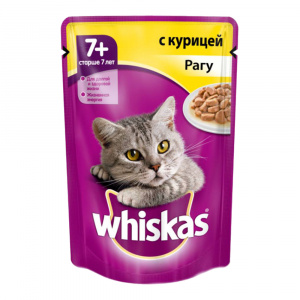 Корм для кошек Whiskas рагу с куриц 28*85г