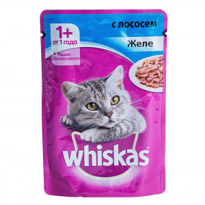 Корм для кошек Whiskas желе лосось 85г
