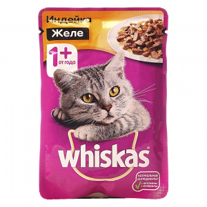 Корм для кошек Whiskas желе индейка 28*85г