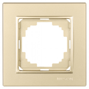 Рамка Nilson ALEGRA 1 мест., metallic/золото (25150091)