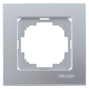 Рамка Nilson TOURAN 1 мест., metallic/серебро (24130091)