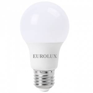 Лампа светодиодная Eurolux Е27 A60 11W 2700К, LL-E-A60-11W-230-2,7K, груша