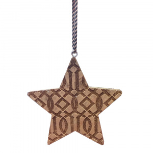 Украшение новогоднее декоративное Hogewoning Звезда из бересты 15см