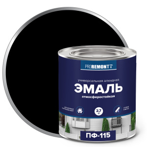 Эмаль ПФ-115 PROREMONTT Черный (2,7кг)