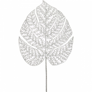 Растение декоративное Lefard Лист 241-2001 65см серебро