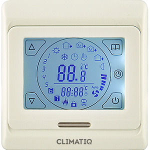 Терморегулятор программируемый IQ WATT CLIMATIQ ST, сенсорный дисплей, слоновая кость