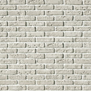 Камень декоративный Слим Брик Белый (1,5 кв.м)гипс