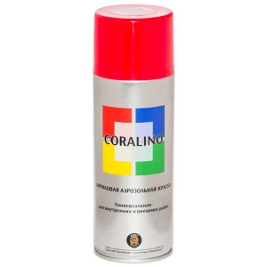 Краска аэрозольная CORALINO (520мл), RAL3020 Светофорно-Красный