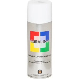 Краска аэрозольная CORALINO (520мл), RAL9003 Белый Матовый