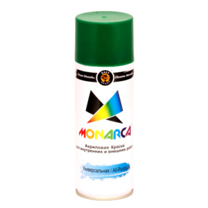 Краска аэрозольная Monarca (520мл), RAL6002 Зеленый Лист