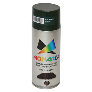 Краска аэрозольная Monarca (520мл), RAL6005 Зеленый Мох
