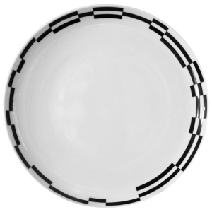 Блюдо овальное Thun1794 Tom Черно-белые полоски 36см