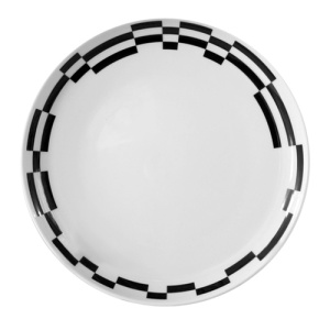 Тарелка десертная Thun1794 Tom Черно-белые полоски 19см