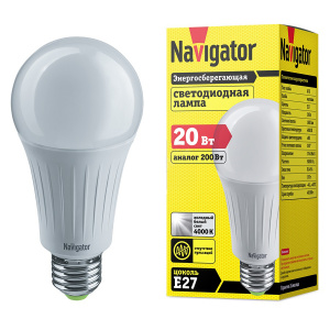 Лампа светодиодная NAVIGATOR Е27 20W белый