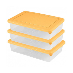 Набор контейнеров продуктов IDIland Asti  3шт бледно-желтый