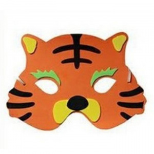 Маскарадная маска Тигр с резинкой, этиленвинилацетат, 20x14x0,1см, 87045