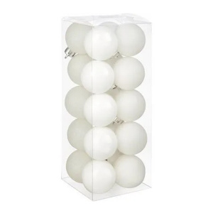 Набор новогодних шаров, 4 см, 20 шт, белый