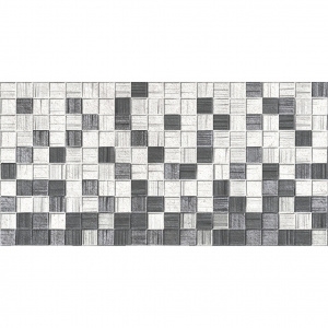 Плитка настенная Мегаполис 25х50 серая мозаика люкс (1уп-1,25 м2/10шт)