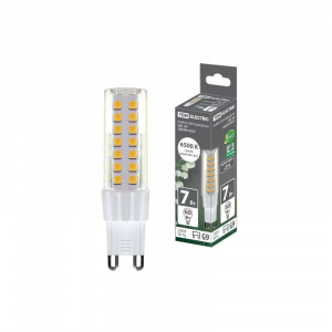 Лампа светодиодная TDM G9 7W 230V 6500К SMD 17,5x65,5 мм, SQ0340-0227