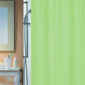 Штора для ванной ВИЛИНА 180х180 см однотонная, зеленый