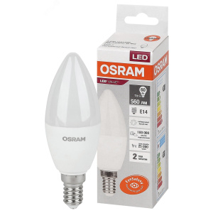 Лампа светодиодная OSRAM E14 7 W 4000К 560Лм свеча (4058075578944 )