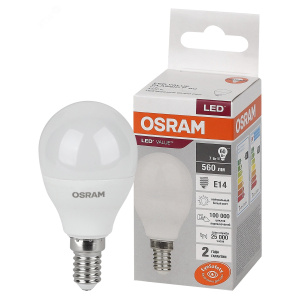 Лампа светодиодная OSRAM  E14 7W Е14  4000К шарик (4058075579651)