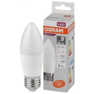 Лампа светодиодная  OSRAM E27 10W 3000К свеча 220 В (4058075579538)