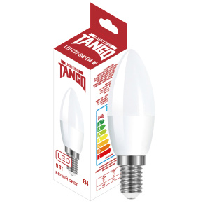 Лампа светодиодная TANGO E14 9W E14 свеча 4000K