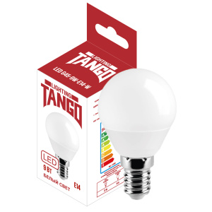 Лампа светодиодная TANGO E14 9W E14 шарик 4000K